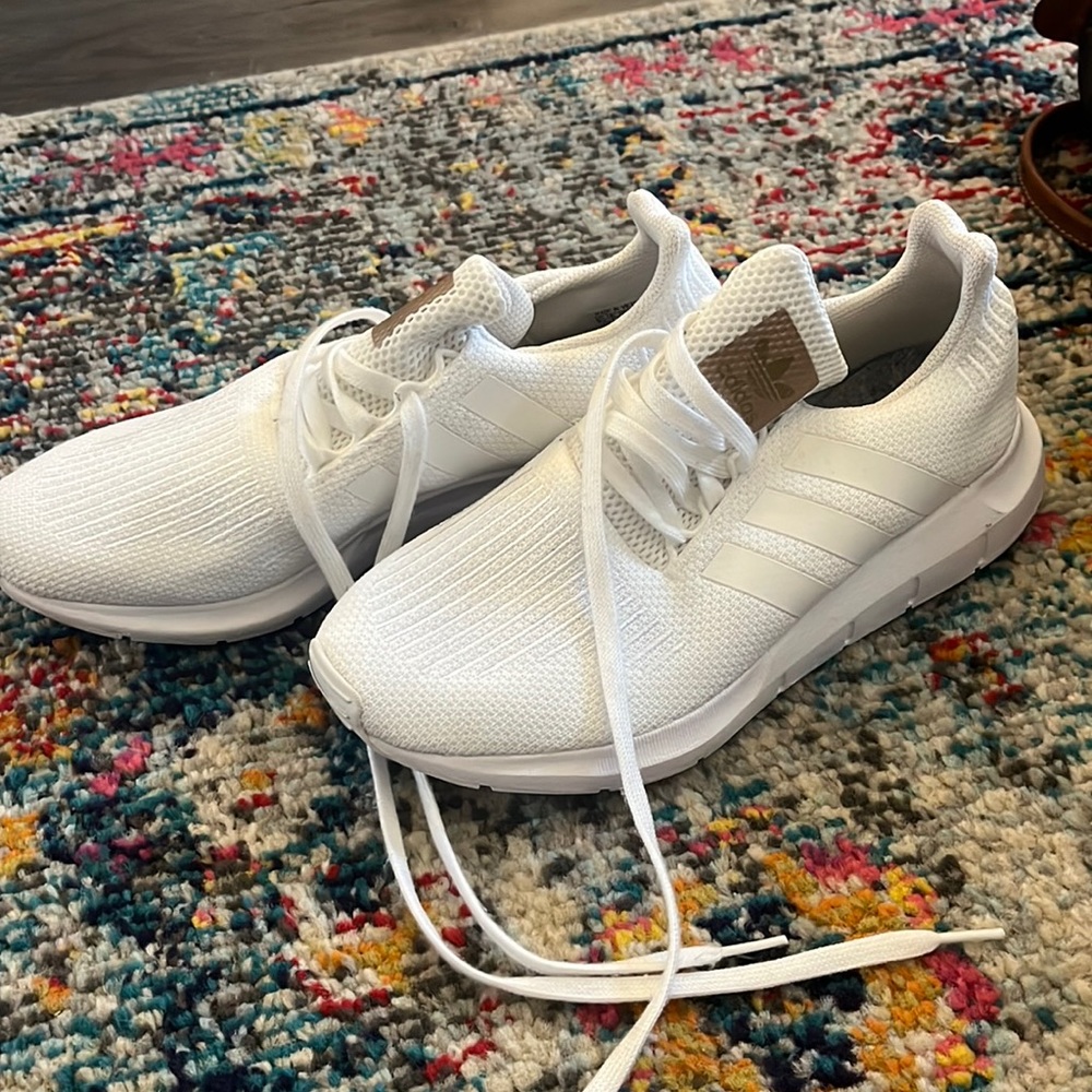Adidas white tennis shoes